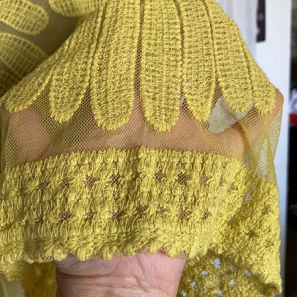 Klasiks yellow gold embroidery duster kimono! Boho, beach one size - Picture 14 of 16